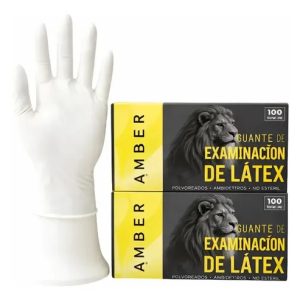 GUANTE DE LATEX BLANCO , TALLAS S,M & L