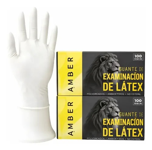 GUANTE DE LATEX BLANCO , TALLAS S,M & L